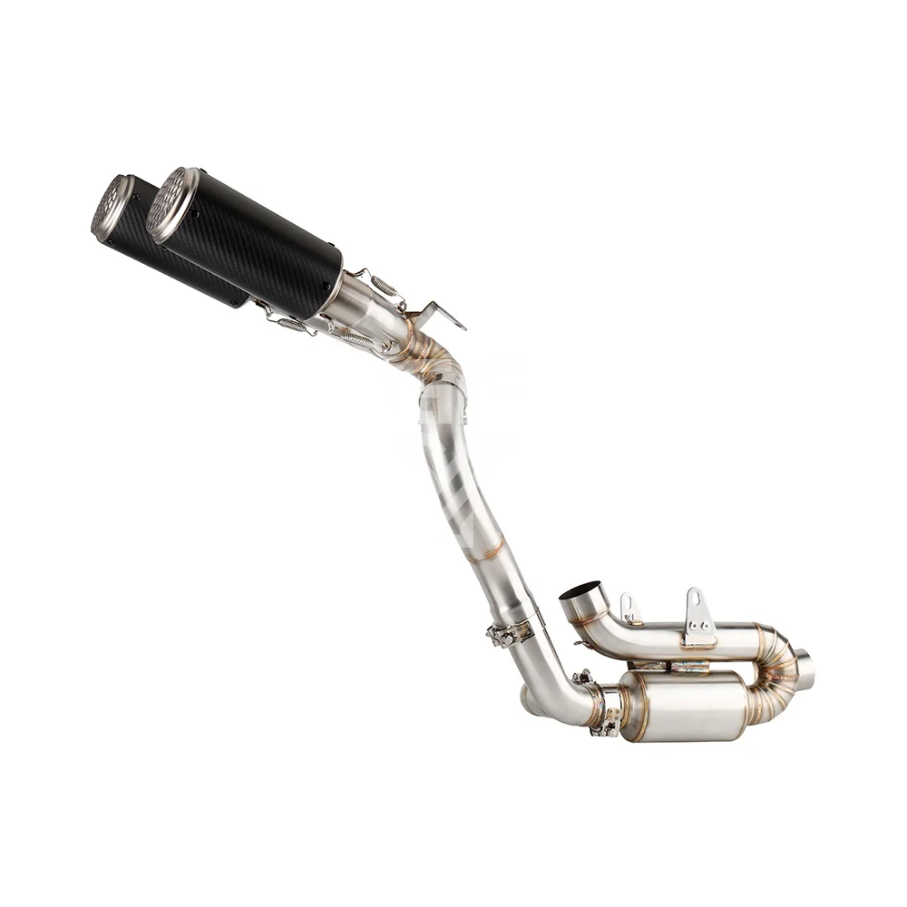 Scarico alto per moto con tubo di collegamento sotto il sedile, modello slip-on, per Ducati Panigale V4 2022 2023 2024, StreetFighter V4 22-24, Panigale V4 S V4S, Street Fighter V4 S V4S