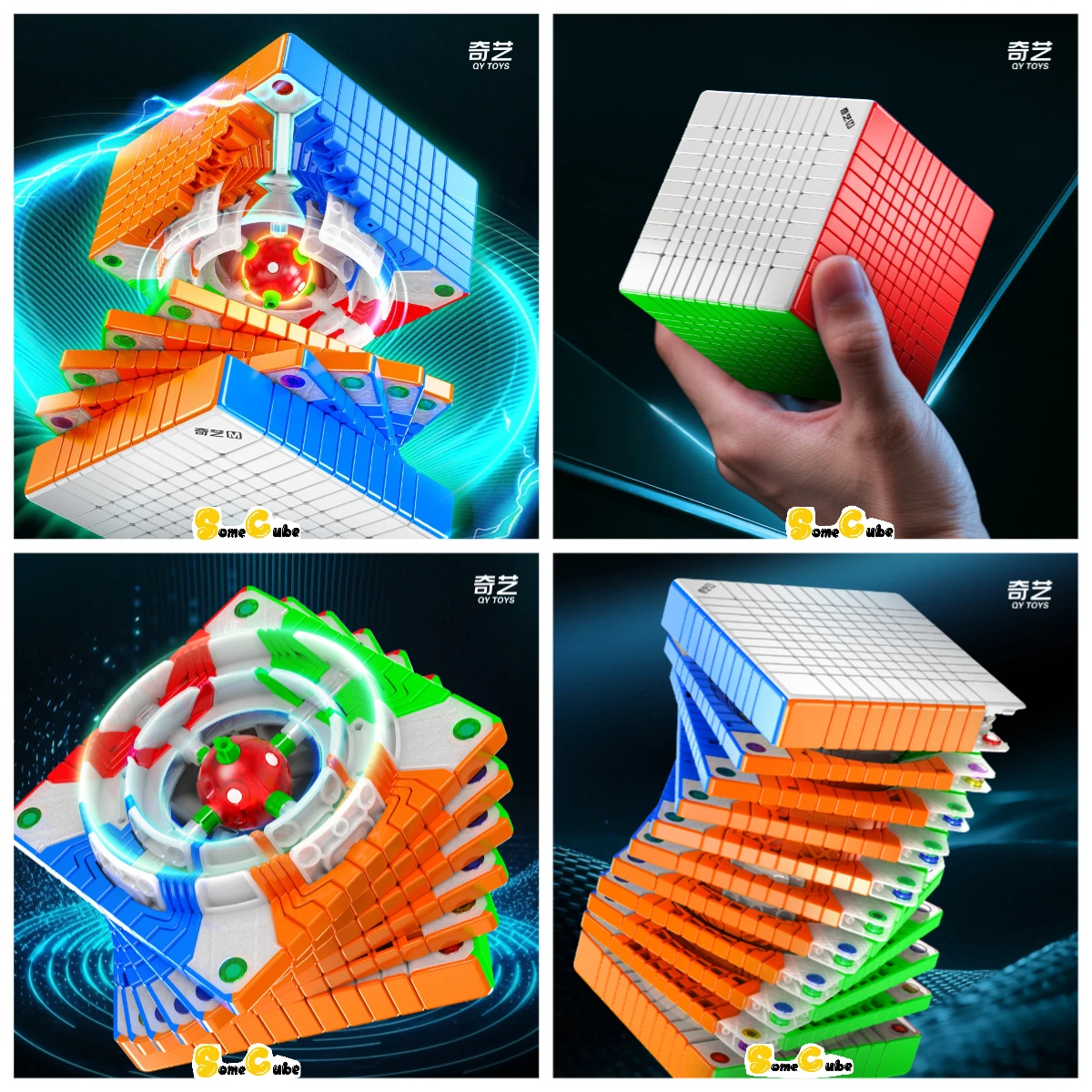 

[MeowCube] QiYi 11M Core Magnetic 2025 Stickerless Speed Cube Hands-on Advanced Puzzle 11x11 Ideal Gift for Expert Cubers