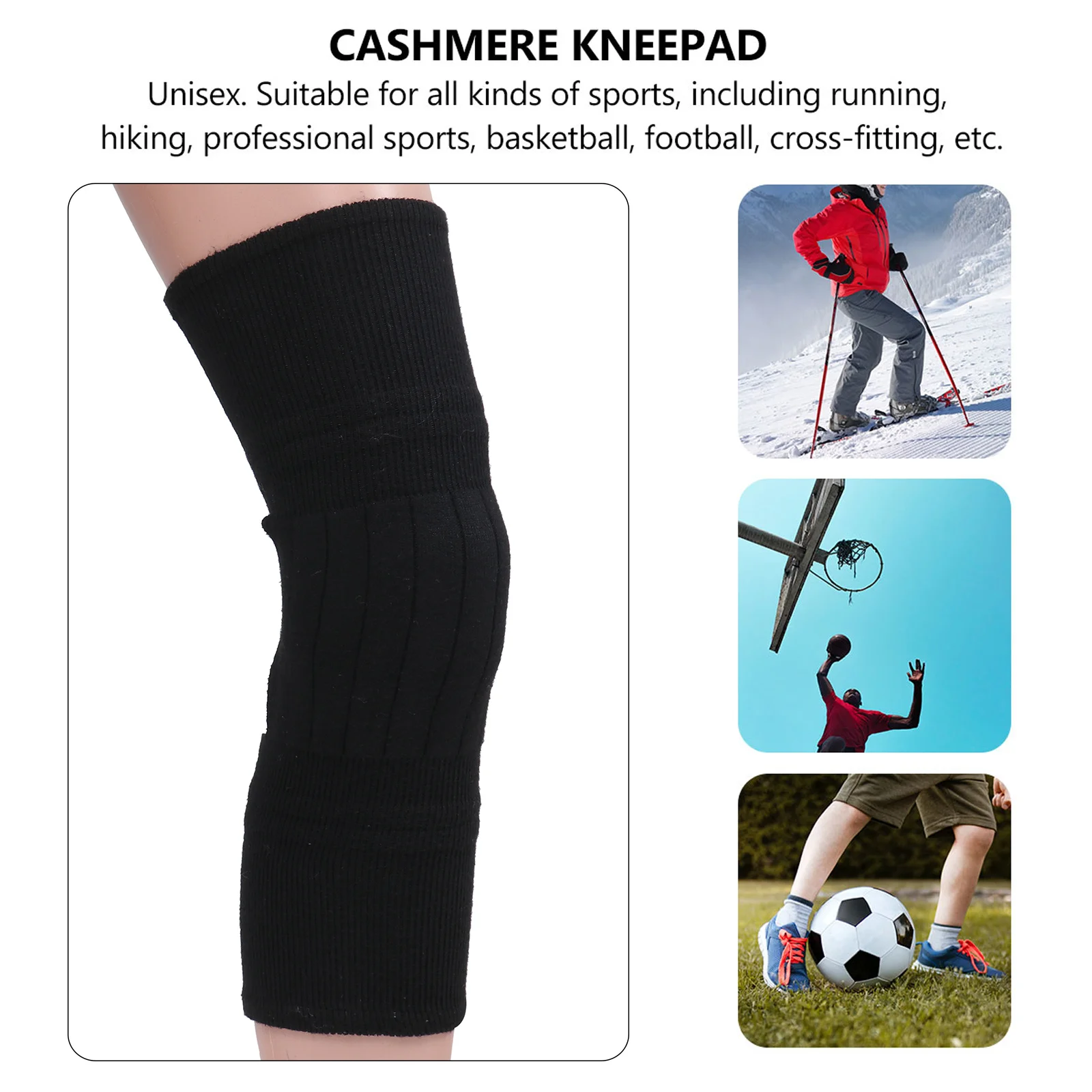 

1 Pair Cashmere Knee Sleeves Winter Knee Warmers For Support Leg Protector Pads Outdoor Sports Yoga