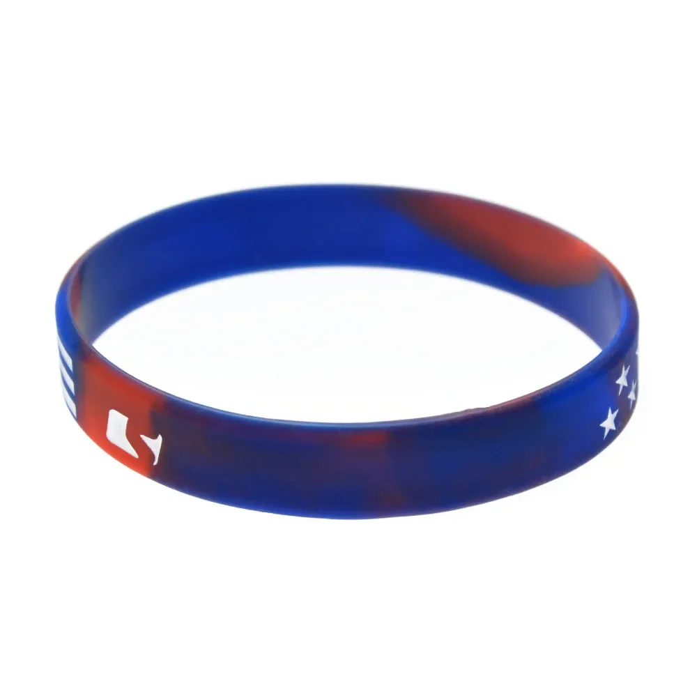 50 Stück dünne blaue USA-Flaggen-Silikonarmbänder, die Polizei und Strafverfolgungsbehörden unterstützen, strapazierfähige, dehnbare Sportarmbänder – Detail 6