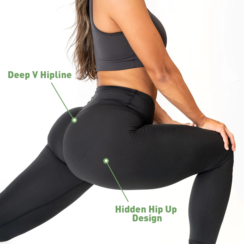 Shinbene esculpir pêssego cintura alta v corte de volta ginásio calças de fitness calças de yoga escondido scrunch bunda esporte leggings para mulher