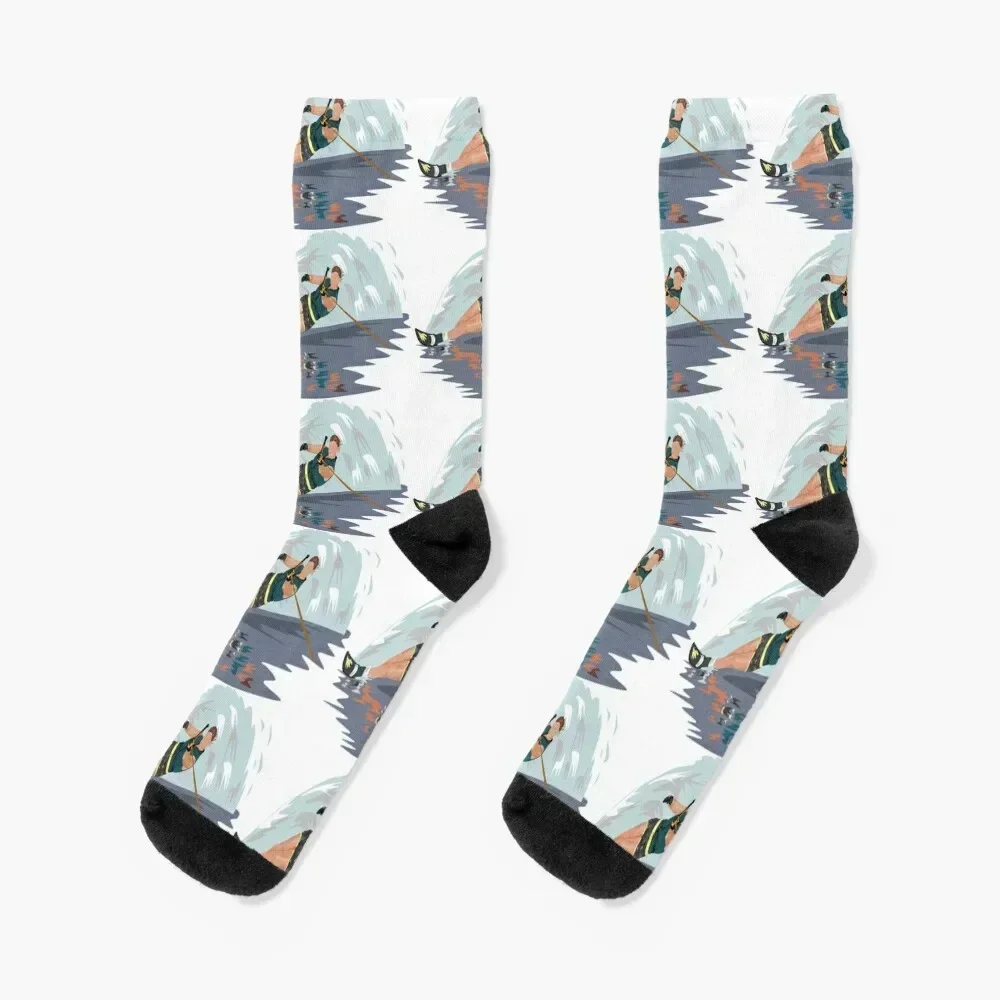 

Water Skiing Sports Socks Run custom Socks Man Women's
