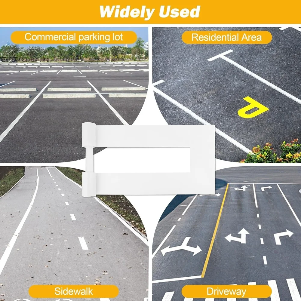 1pc Parking Lot Marking Template 4×88inch Heavy Duty Reusable Parking Line Stencil With Glass Fiber Precise Marking For Sidewalk
