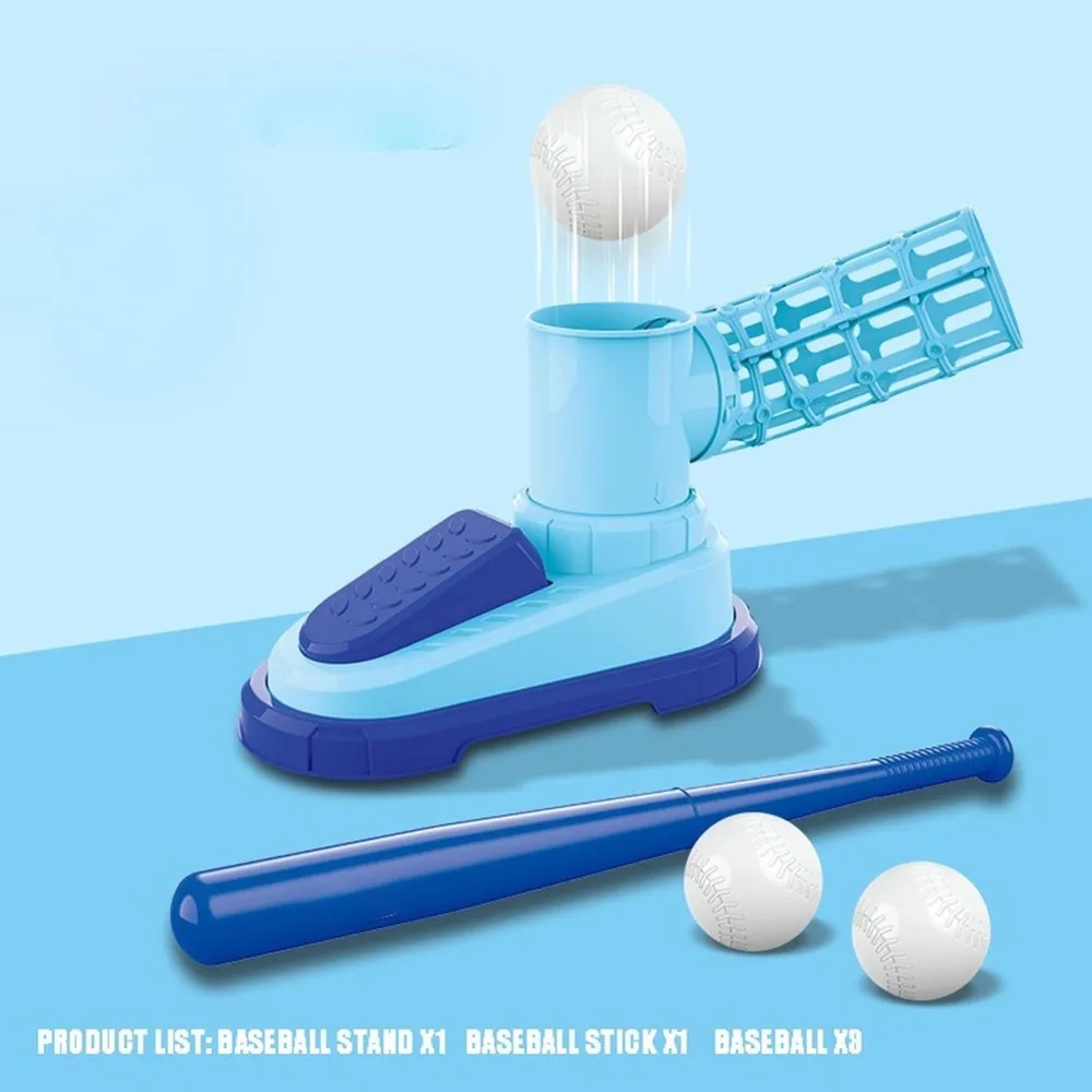 1Set Automatic Baseball Pitcher For Kids,Foot Operated Pitching Machine, Parent-Child Interactive (With 3 Ball)