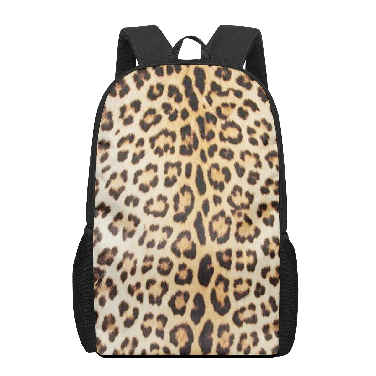 Mochila Multifuncional Leopard Print para Crianças, Mochilas escolares para meninos e meninas, Bolsa de ombro para estudantes primários, Saco de livro infantil