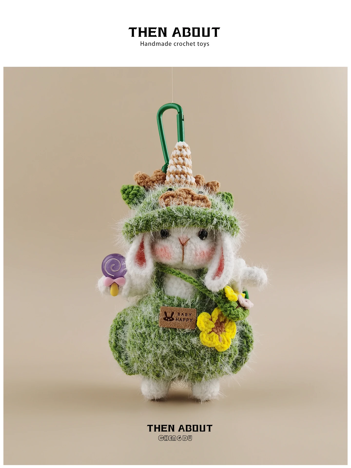 Small Size Zodiac Dragon Sugar Rabbit Doll Bag Charm Backpack School Bag Pendant Gift Cute Animal Toy Bag Accessory