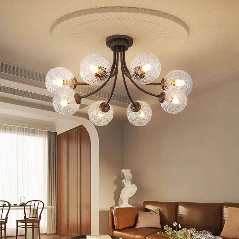 

Living room chandelier medieval hall main light French new American retro senior ceiling