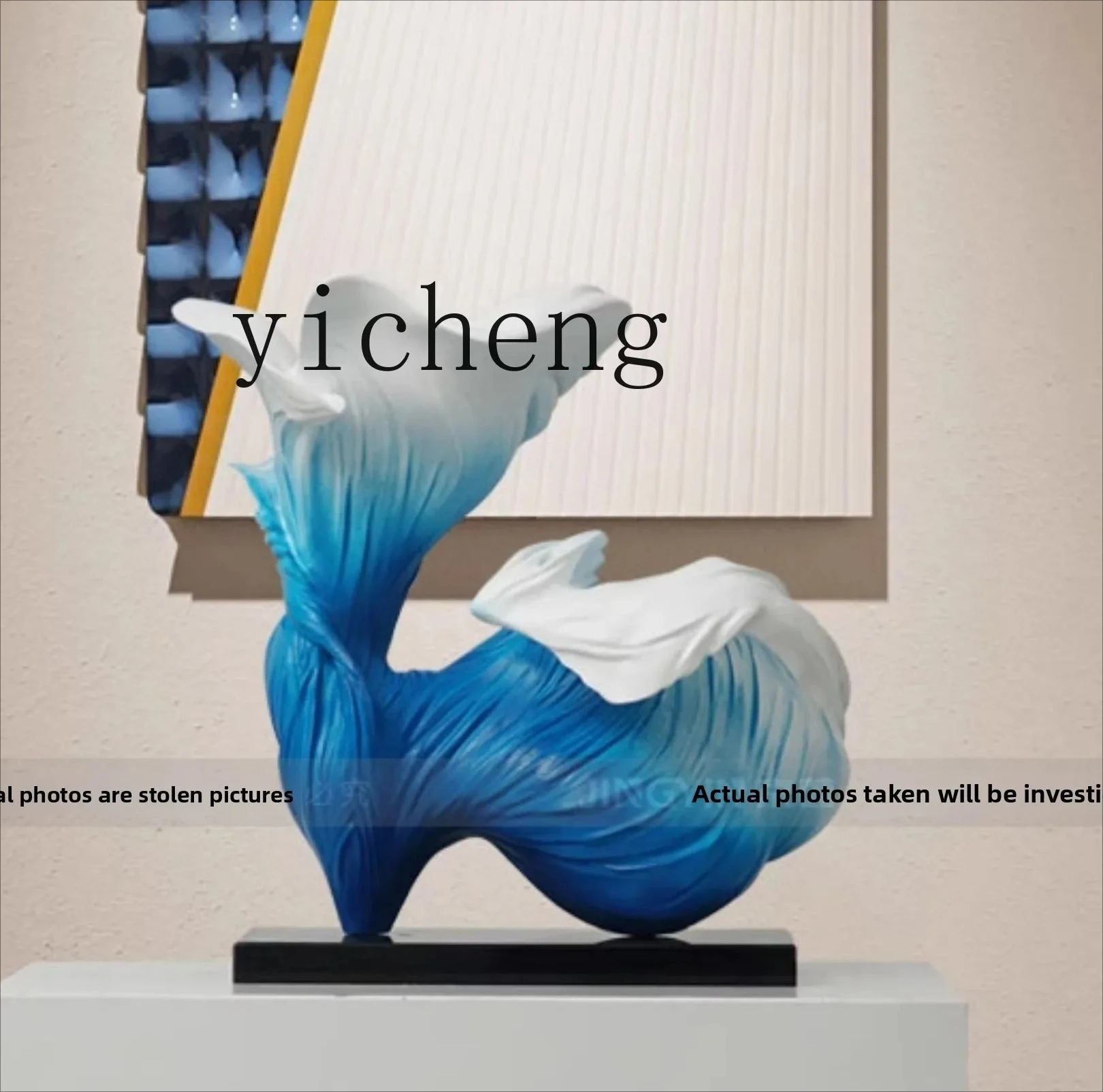 QZT2  Art Floral Sculpture Decoration Model Room Hotel Lobby Floor Installation Home Entrance Ornament