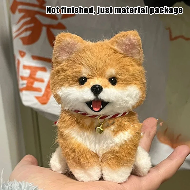 Criativo diy torcido vara filhote de cachorro artesanal conjunto completo de materiais embalagem engrossado boneca de pelúcia brinquedo presente