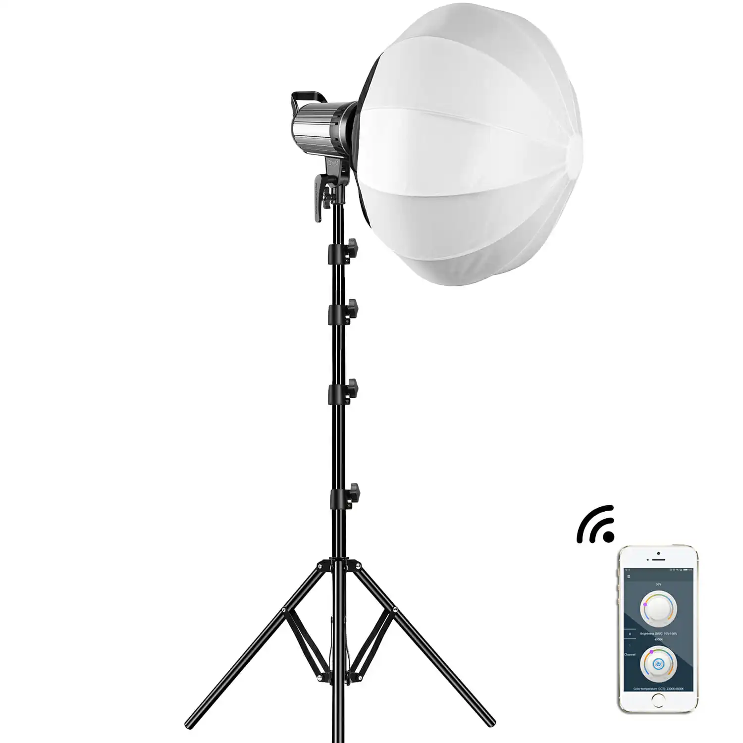 

GVM-G100W light 90W High Power LED Spotlight Bi-Color Studio Lighting Kit with Lantern Softbox