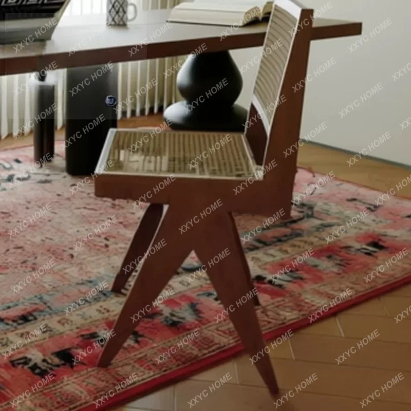 Simple modern hotel reception area wooden tea table model room B & B hall study