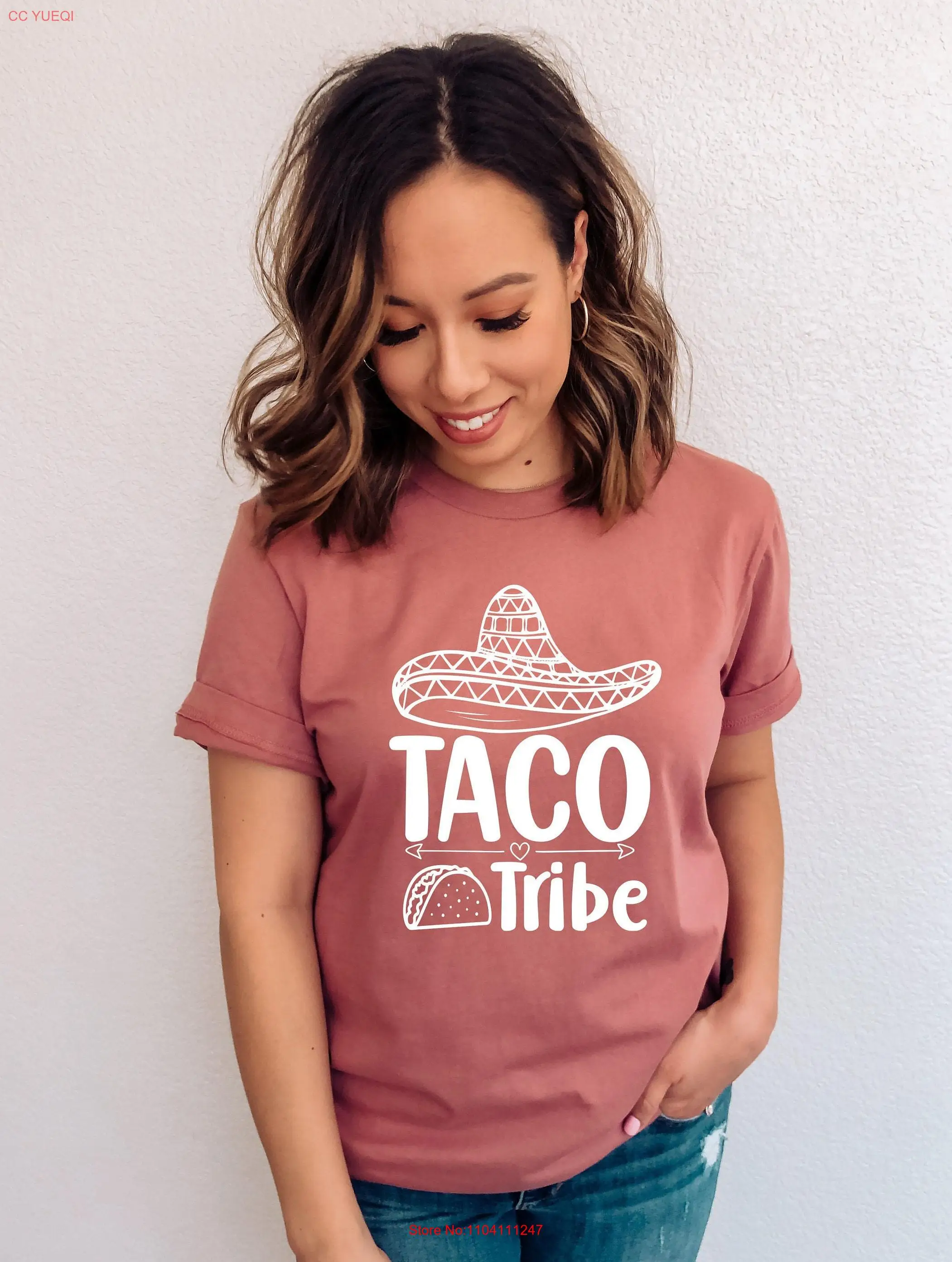 Nacho Tribe Best Friends Süßes Tequila-T-Shirt Cinco De Mayo Margarita Mexikanische lange oder kurze Ärmel