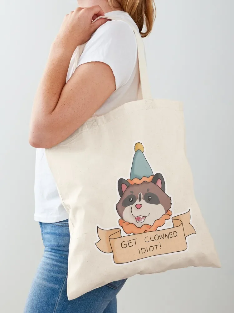 Get clowned, idiot! Tote Bag female bag tote bag screen shopping bags foldable