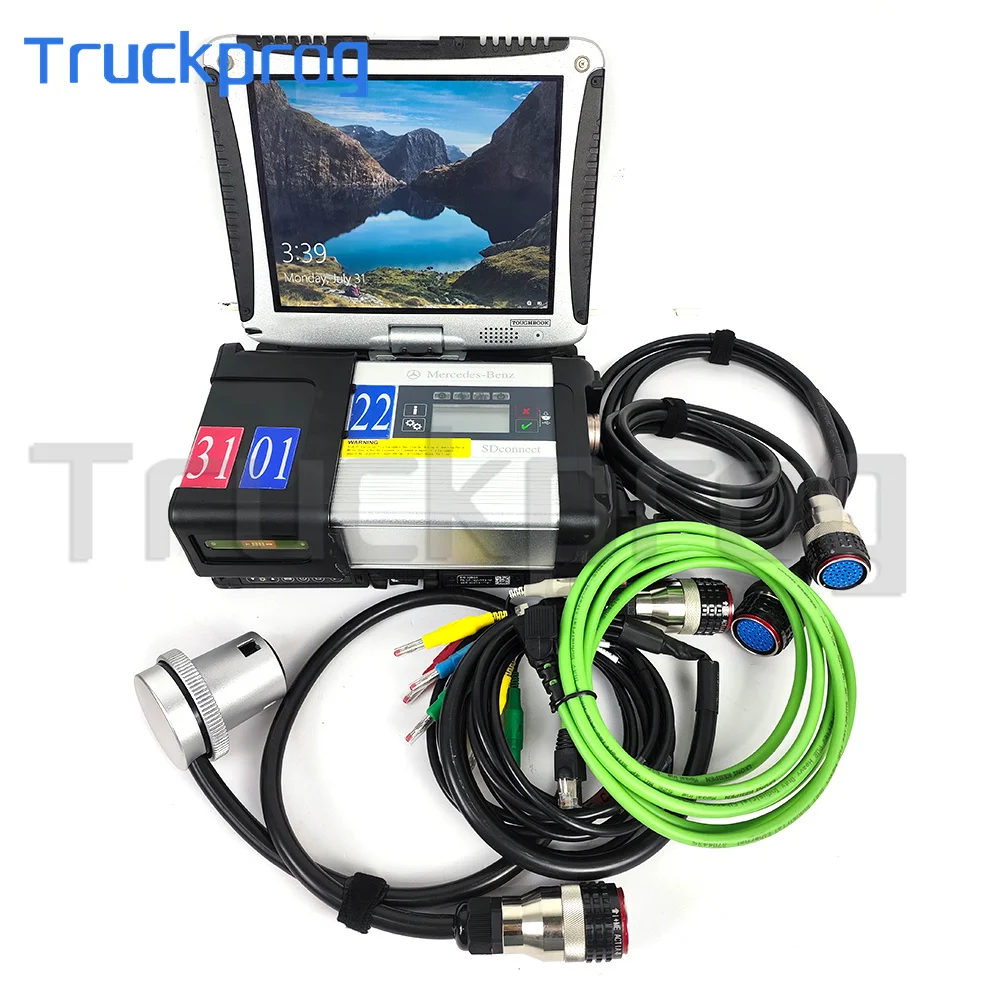 Newest Xentry MB Star C5 Diagnostic VCI for Car Truck Sprinter Bus Auto Multiplexer Scanner+CF19 Laptop