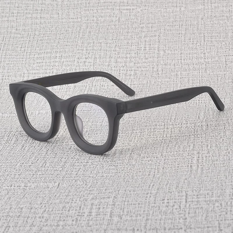 Cubojue Acetate Grey Reading Glasses Men Women Anti Blue Light  Black Spectacles Eyeglasses Frame Male Prescription Hyperopia