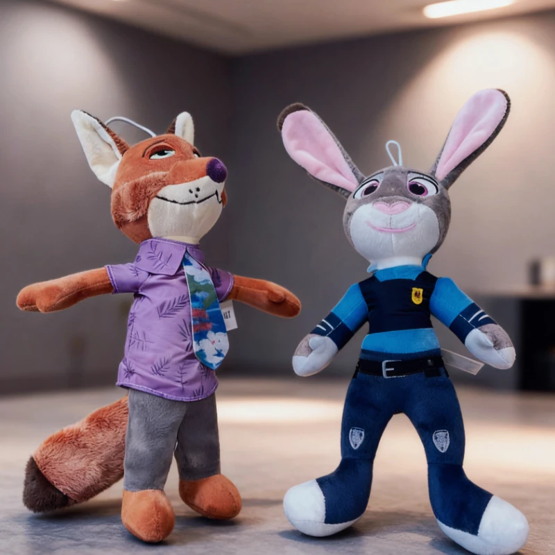 مجموعة ألعاب أنيمي زوتوبيا القطيفة الكبيرة الثعلب نيك والأرنب جودي دمى الحيوانات المحشوة الناعمة للأطفال هدايا عيد الميلاد #1