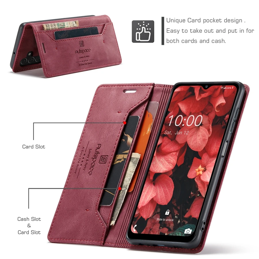 Wallet Leather Case For Samsung Galaxy A12 A13 A21S A22 A31 A32 A33 A40 A41 A42 A50 A51 A52 A52S A53 A70 A71 A72 M31 Note 20 10