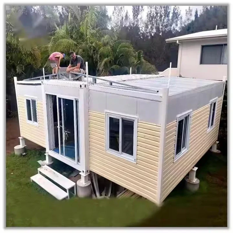 Folding Room Modular Homes Expandable Container House 20 30 40ft Expandable Apartment Collapsible House Tiny Home Malaysia