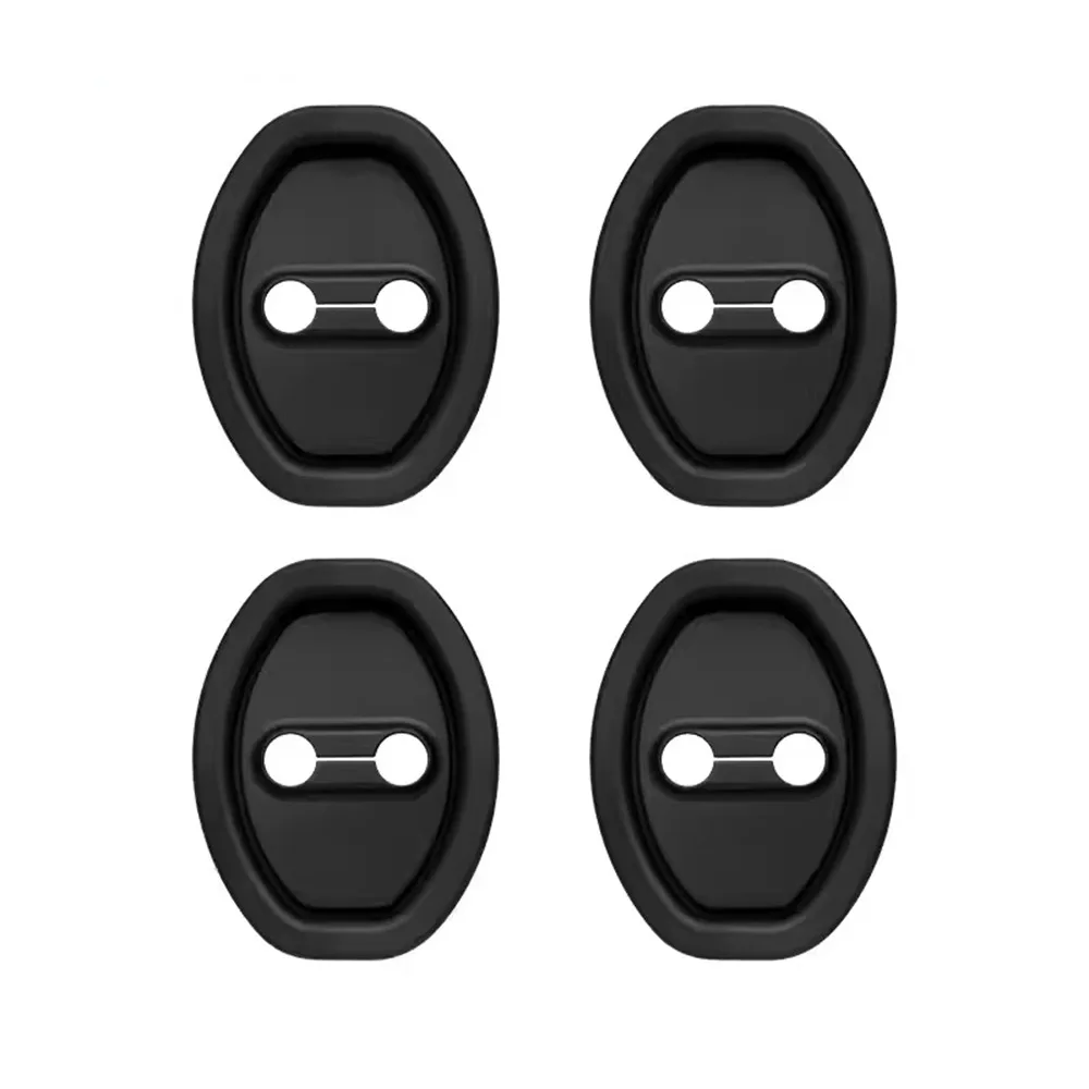

4Pcs Shock Absorbing Silicone Door Lock Protective Cover Universal Fit Elastic Car Door Lock Pad Anti-Collision Rust-Proof
