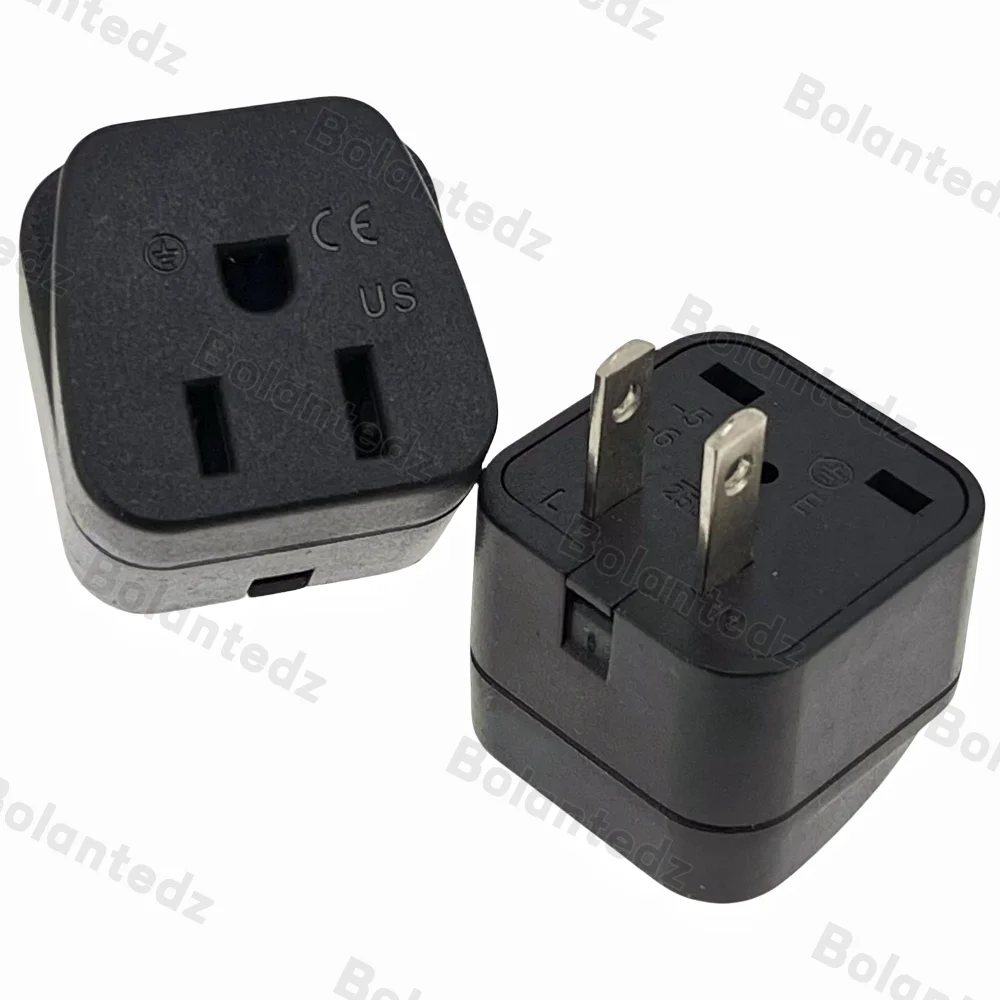 1Pcs Japan Travel Adapter Canada Nema 5-15 US To Japan Plug Adapter 3 Pin To 2 Pin Power Converter