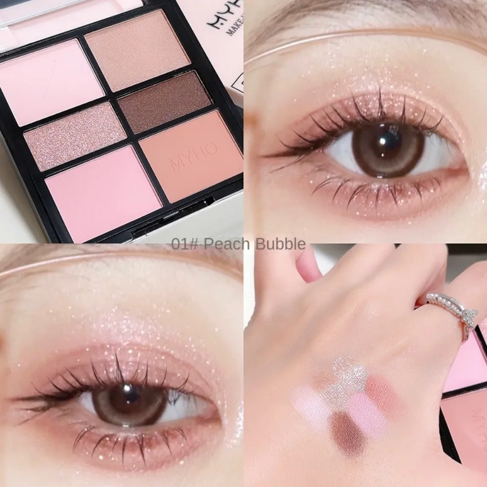 جديد 6 ألوان عينيه لوحة لؤلؤي ماتي لون الأرض الترا المصطبغة ماتي طويلة الأمد الحليب الشاي بريق ظلال العيون النساء