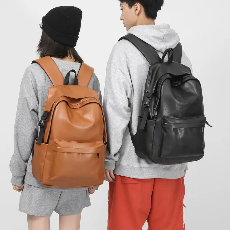 Men'S Sports Backpack For Women PU Leather Gym Fitness Handbag Casual Travel Luggage Rucksack Knapsack Weekend Bag Schoolbag