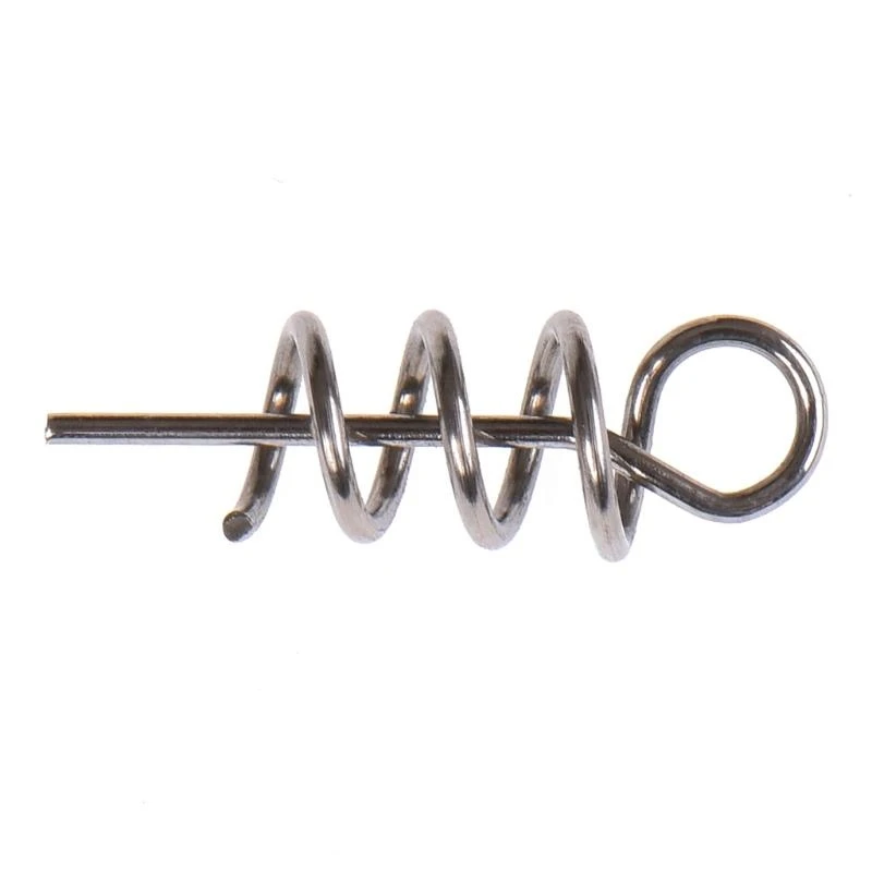 

37JE 50x Spring Twist Lock Fishing Hook Centering Pin Hook Baits Rig for Latch Needle