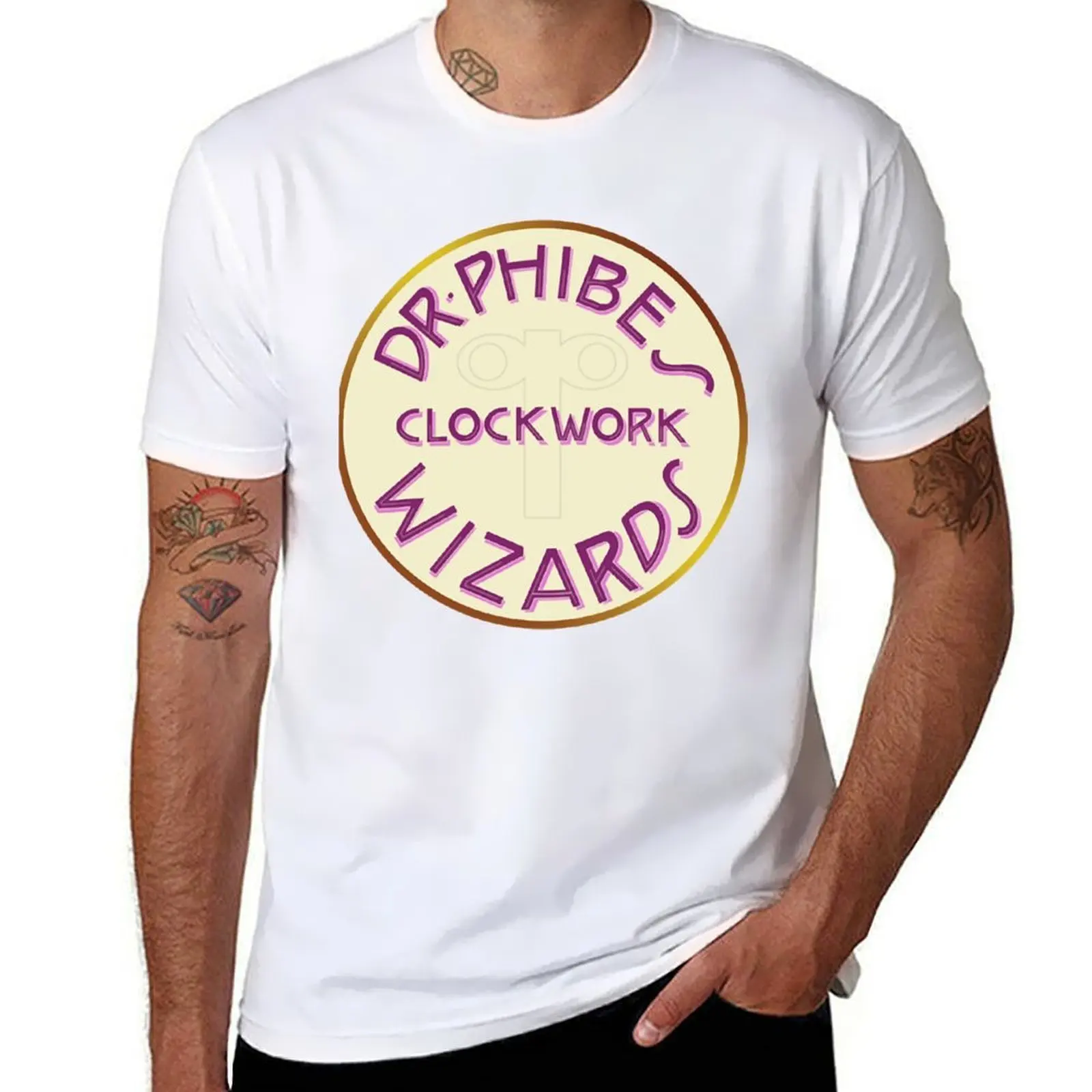 

Music Vintage Retro Dr. Phibes Clockwork Wizards Vintage Photograp T-Shirt man t shirt luxury man t shirt summer T-Shirt