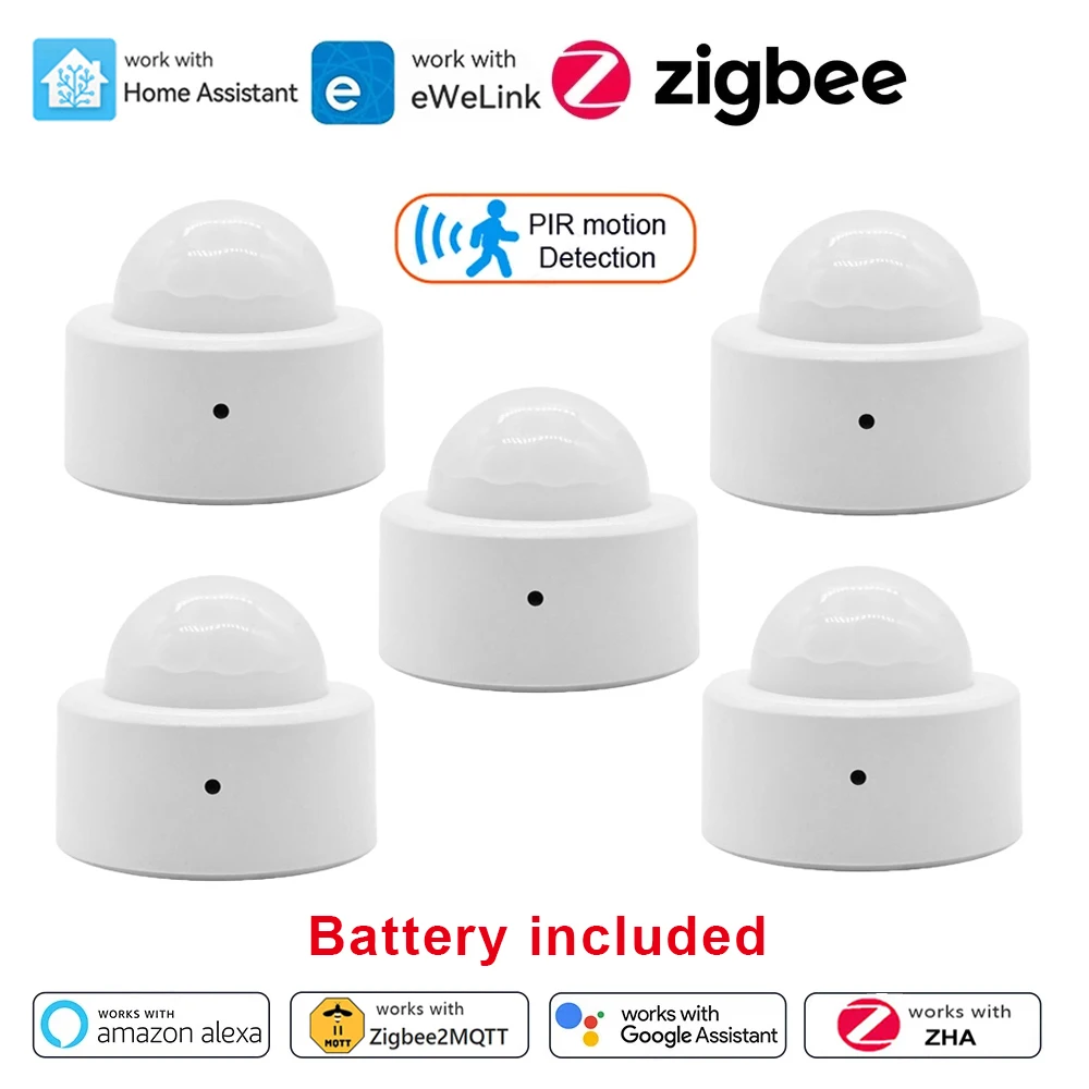 เซ็นเซอร์ตรวจจับความเคลื่อนไหวแบบอินฟราเรด Zigbee PIR สำหรับตรวจจับมนุษย์ ใช้กับระบบเตือนภัยรักษาความปลอดภัยภายในบ้าน ทำงานร่วมกับแอป Ewelink Home Assistant Zigbee2MQTT ZHA