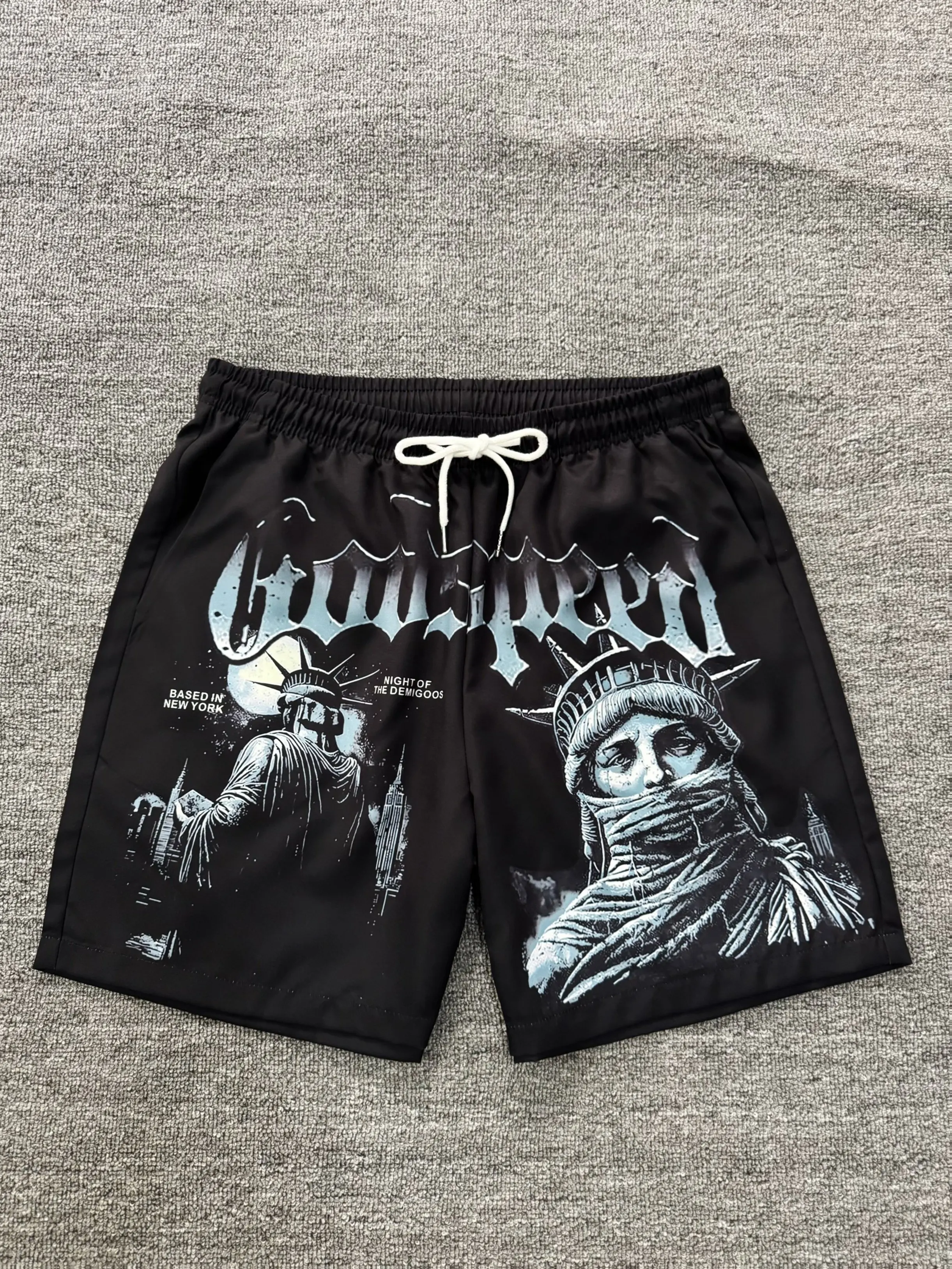 2026 Summer New Style Men's Shorts for Outdoor Sports, Casual Wear Fashionable Comfortable Soft 3D Letter Pattern Print