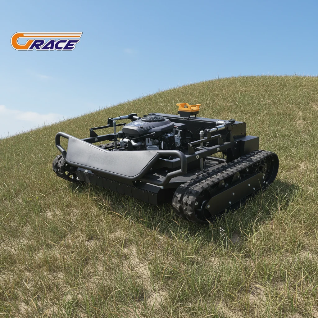 

Customize Heavy Duty Remote Control Mower 90cm Crawler Lawn Mower EPA Gas Grass Cutter