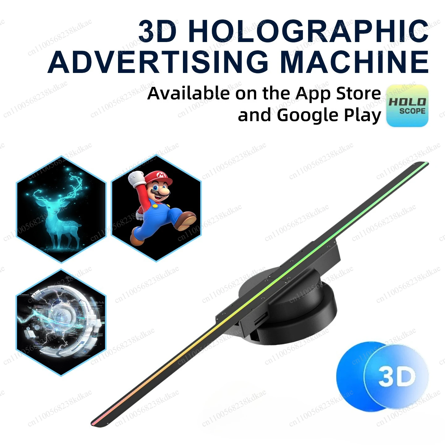 

Holographic Fan Advertising Machine, Naked-Eye 3D Stereo Projector, Rotating Imaging Display