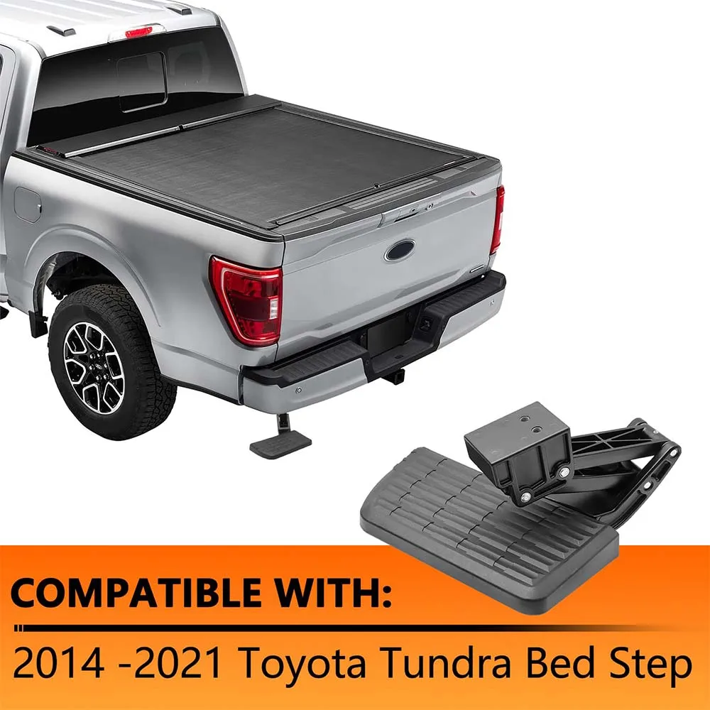 PT392-34140 Rear Truck Bed Step for Toyota Tundra 2014 2015 2016 2017 2018 2019 2020 2021 Folding Bumper Tailgate Step 75316-01A