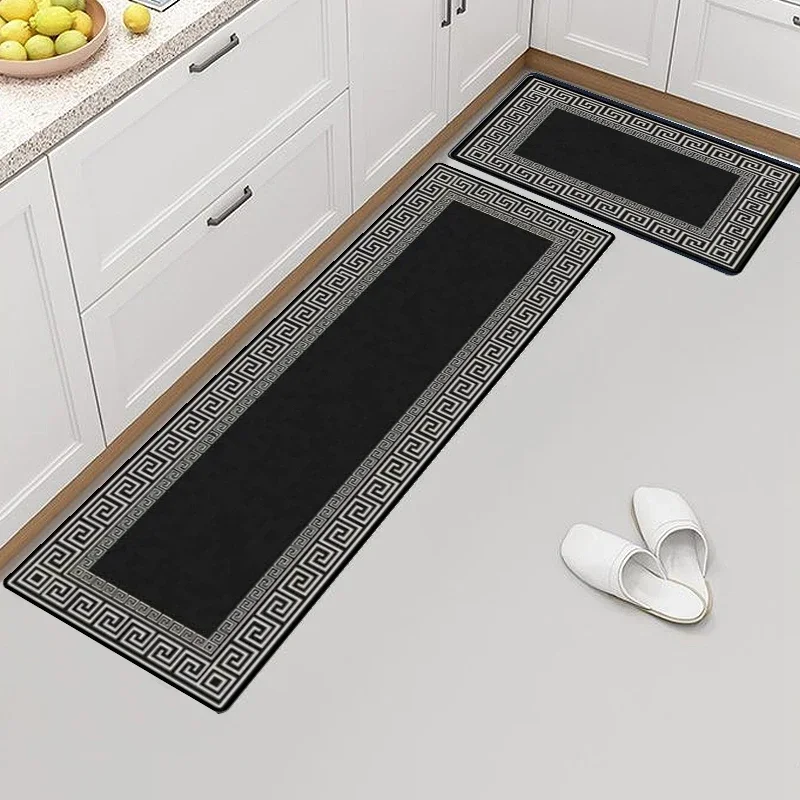 

Water Absorption Kitchen Mat Non-slip Long Rug Anti-wrinkle Entrance Doormat Dust-proof Floor Carpet for Bathroom Balcony