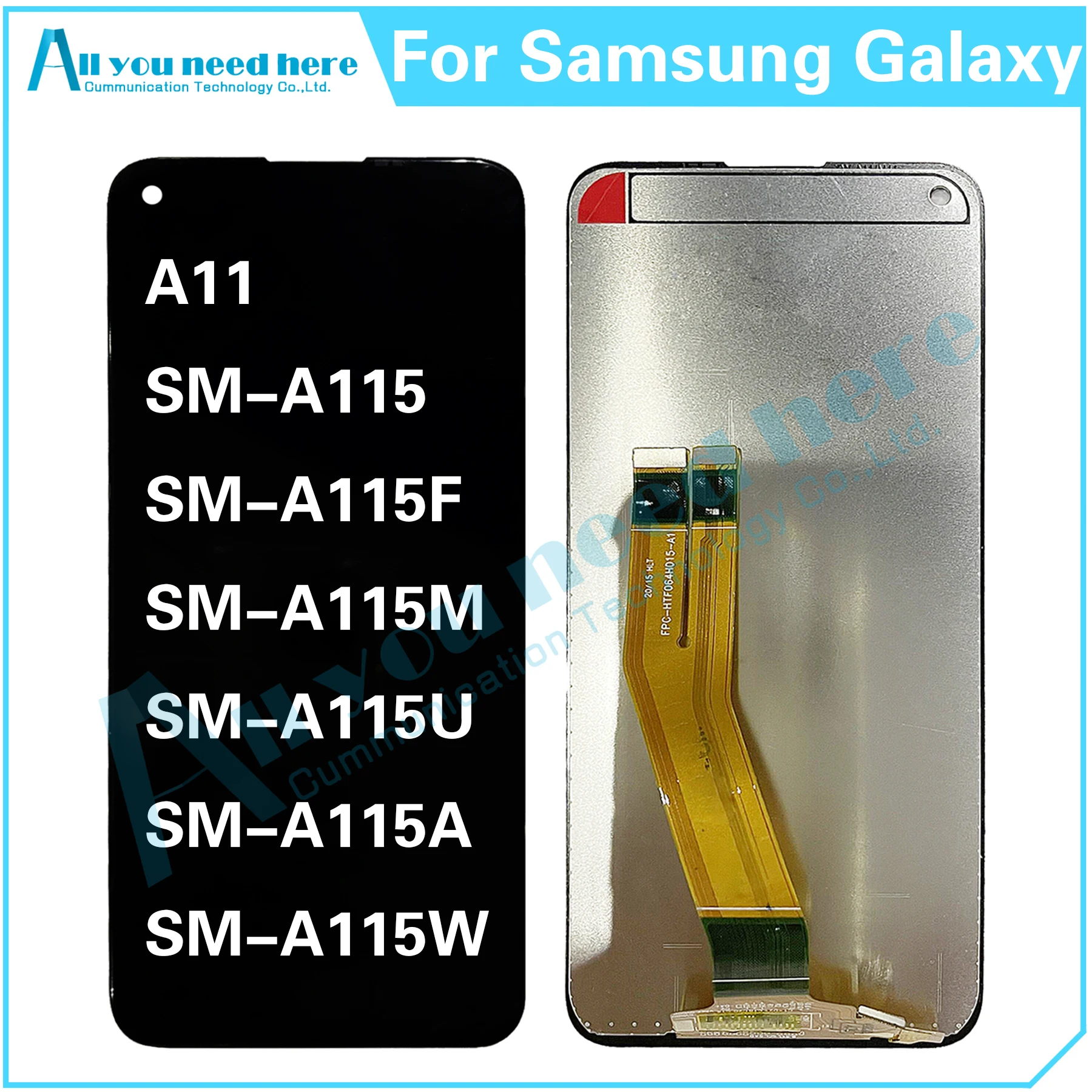 

For Samsung Galaxy A11 SM-A115 SM-A115F SM-A115M SM-A115U SM-A115A SM-A115W A115 LCD DIsplay Touch Screen Digitizer Assembly