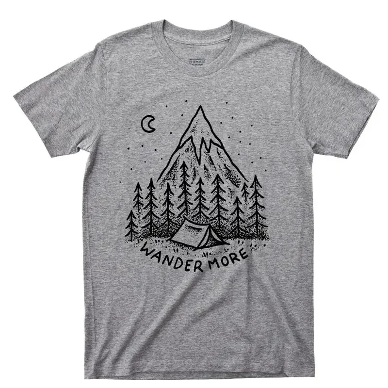 Wander More T shirt Camping Outdoors Mountain Hiking River Appalachian Trail