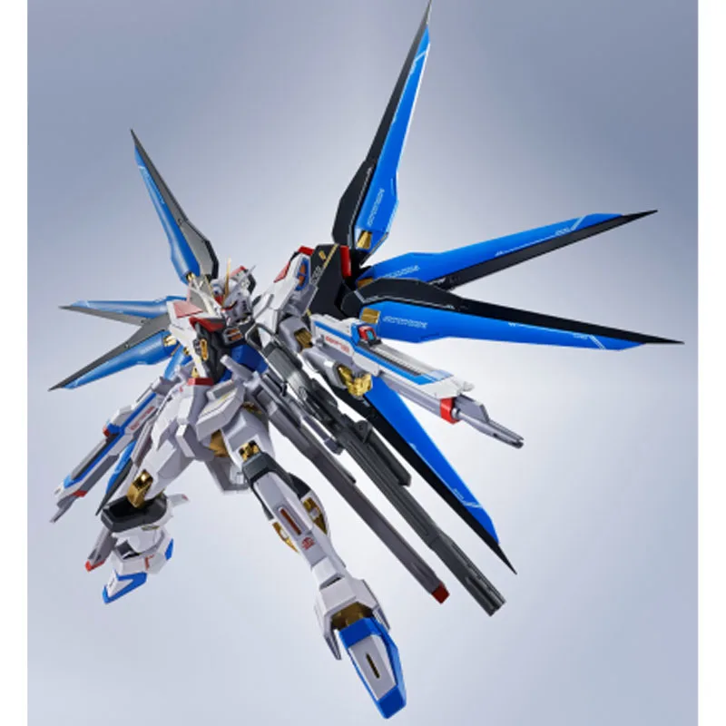 ฟิกเกอร์อนิเมะของแท้จาก Bandai THE ROBOT SPIRITS รุ่น ZGMF/A-262B Strike Freedom Gundam Type II ของเล่นแอคชั่นฟิกเกอร์สำหรับเด็กผู้ชาย ของขวัญสำหรับเด็ก