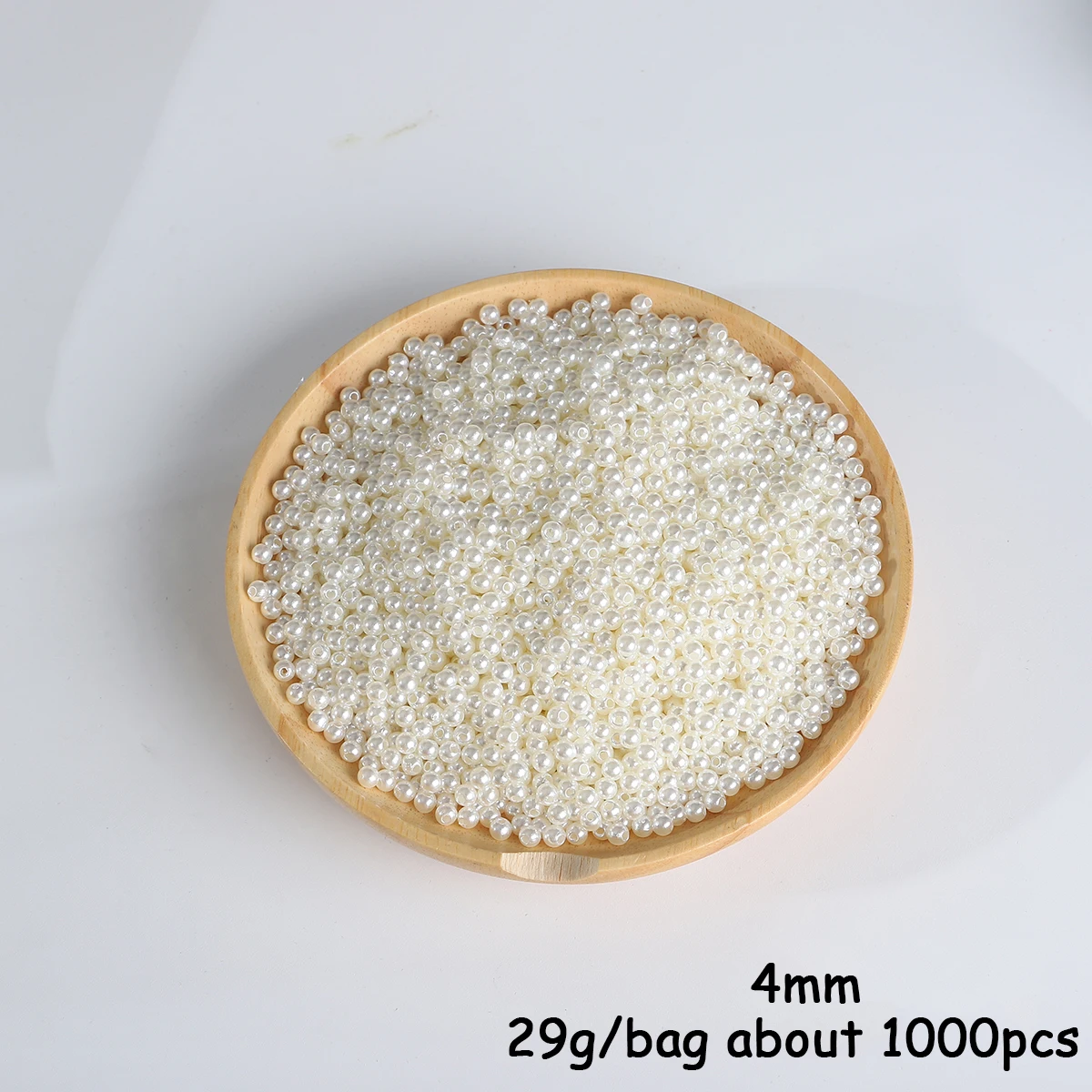3-20mm 10-1000 stuks recht gat ABS imitatie parel beige witte armband met ronde kralen voor DIY ambachtelijke sieraden maken producten