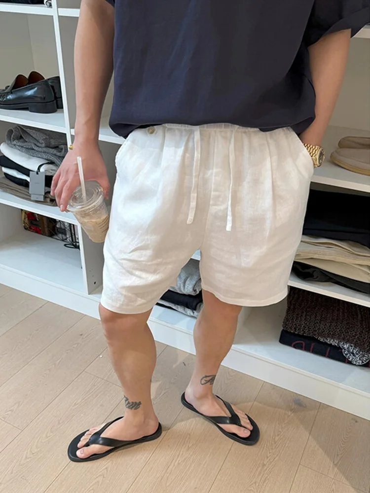 

Cleanfit льняные лыжи, мужские летние тонкие дышащие повседневные прямые брюки с пятью четвертью, свободный крой, удобные молодежные брюки