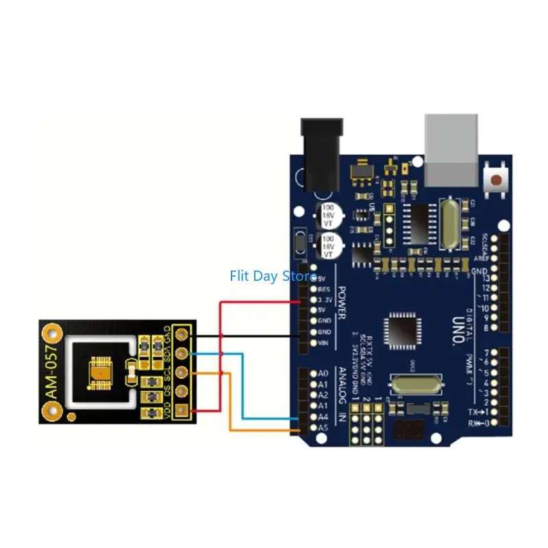 F92C Wearable Project I2C Board MAX30205, 21 x 14 mm Part for Temperature Data Use, Device Wiring Work, and Small Layout Use for