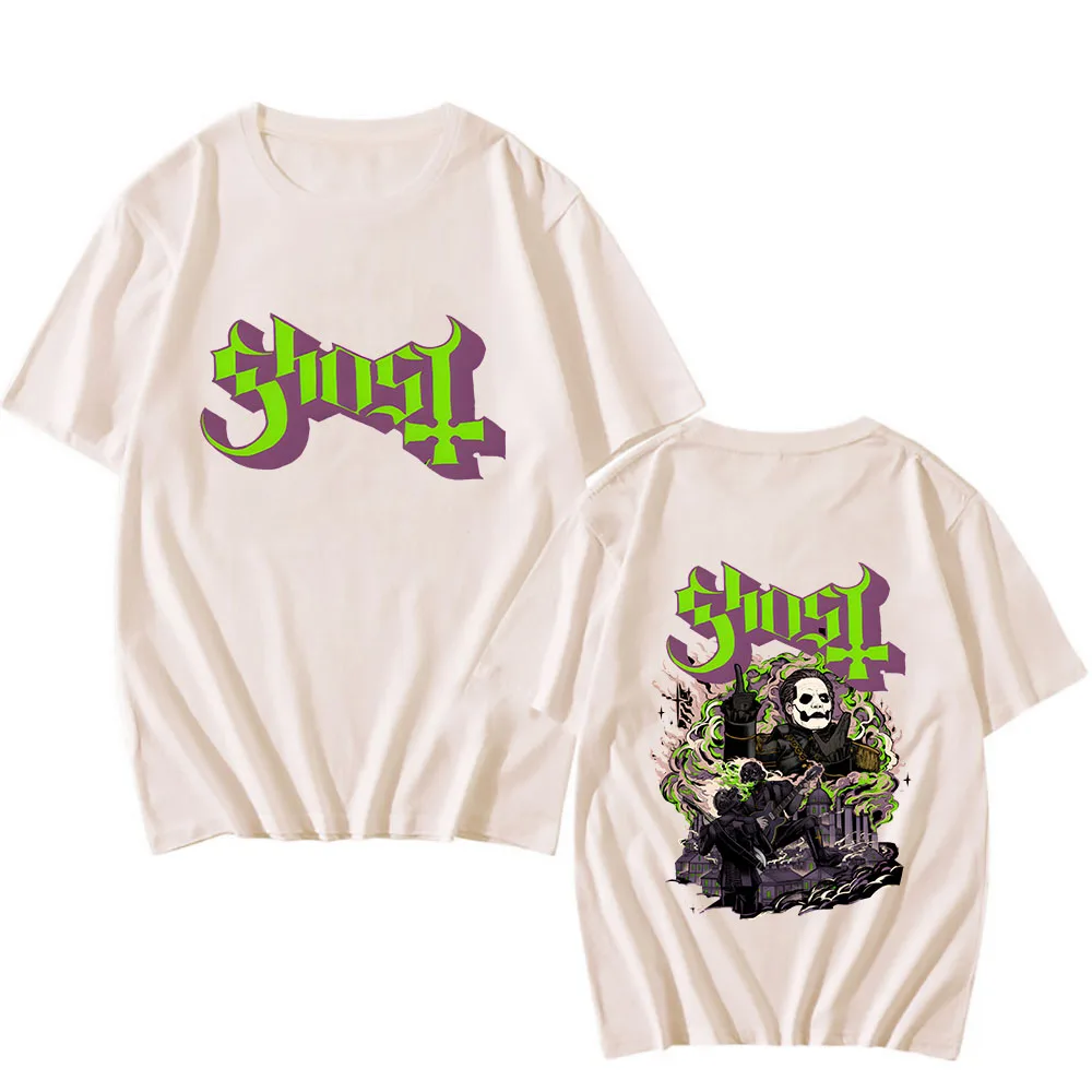 Ghost Band T-shirts Männer/frauen 100% Baumwolle T-shirt Mode Anime Tees Verbreitet Beliebte Charaktere Hemd Streetwear Print Kleidung