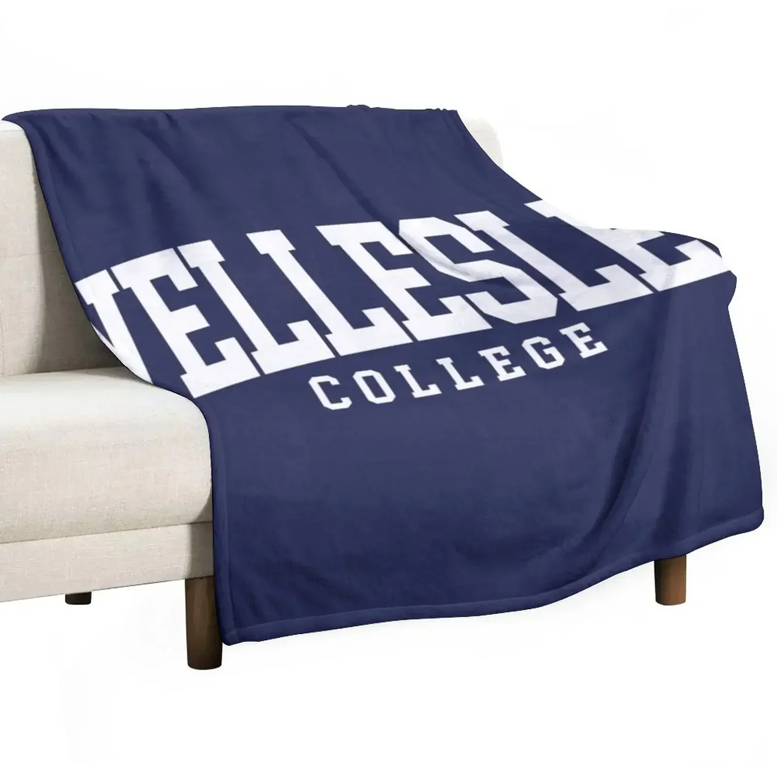 

wellesley - college font curved Throw Blanket Soft Plush Plaid for sofa Blankets