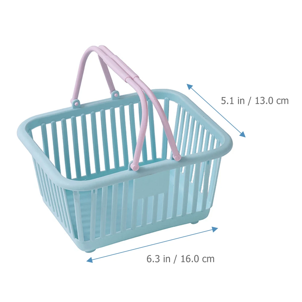 4Pcs Cherry Strawberry Picking Baskets small plastic Hand shopping baskets Kids toys storage box Portable Bathroom Shower Basket