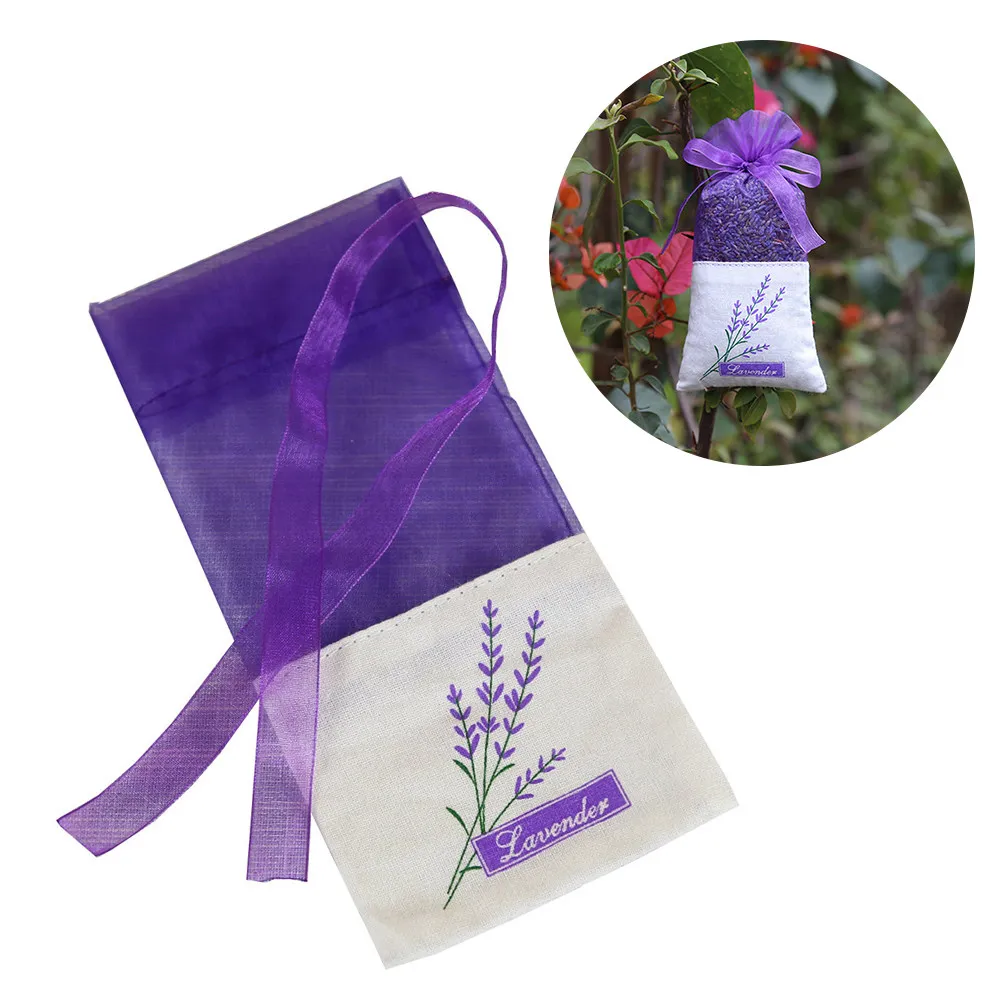 20Pcs Lavender Sachet Bags Beautiful Flower Print Portable Fragrance Pouches for Jewelry Storage Dried Herbs Pocket Watch