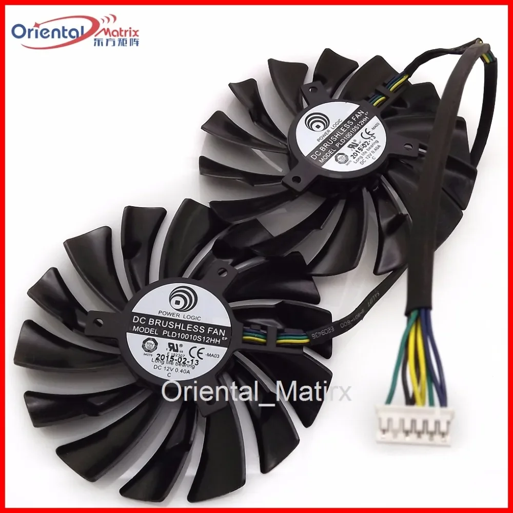 

2pcs/lot PLD10010S12HH 12V 0.40A 95mm For MSI GTX970 GTX980 GTX980Ti Graphics Card Cooler Cooling Fan