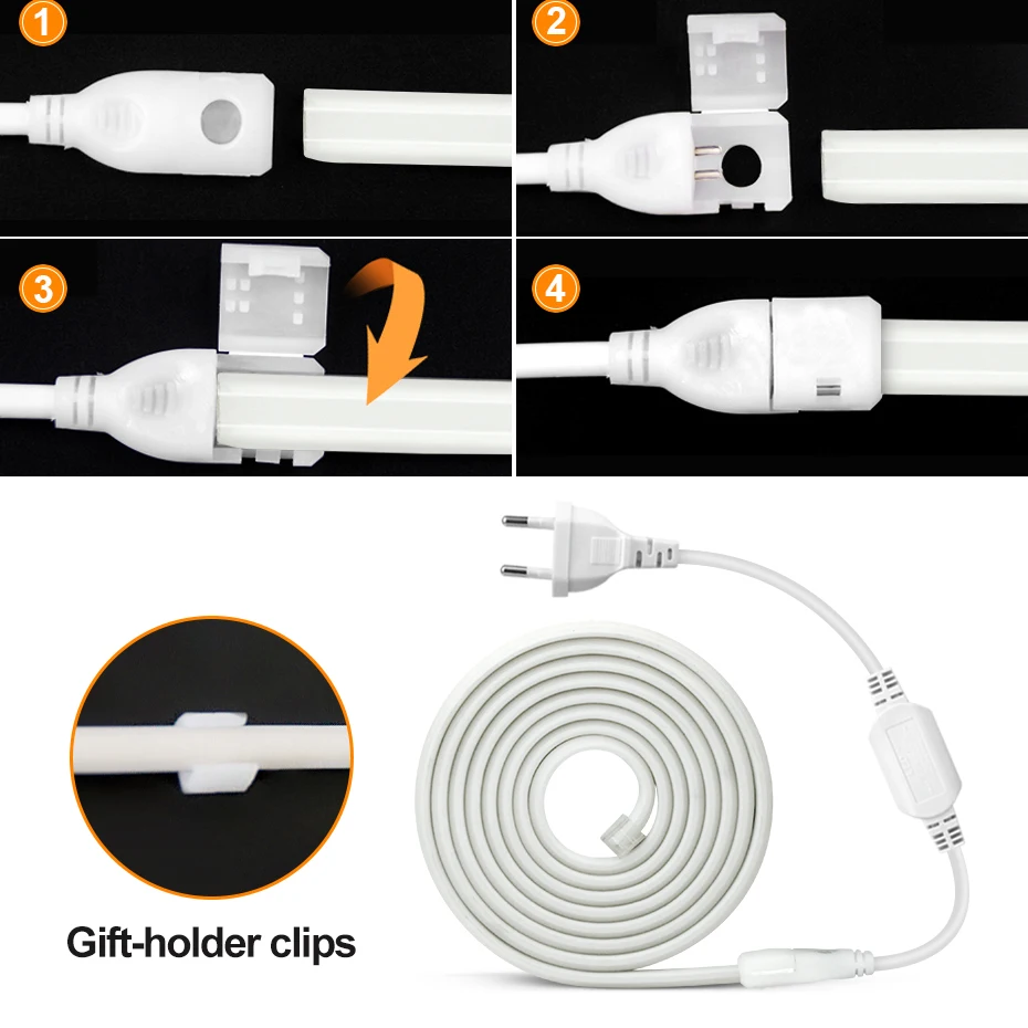 220V LED COB Strip Light 288 LEDs/M Remote/Bluetooth/Wifi Control Warm/Cold White /Neutral White Flexible Tape with EU Plug