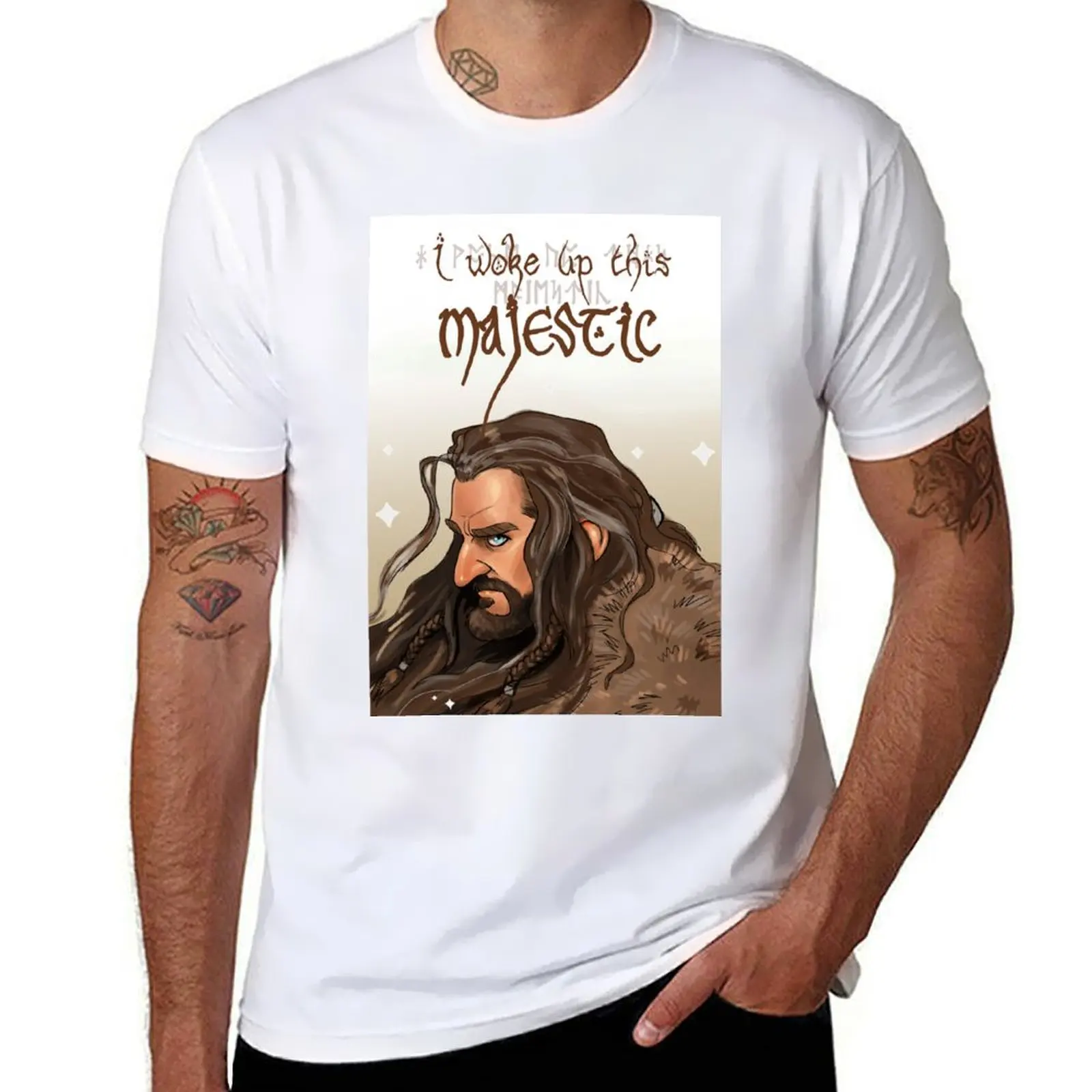 

Woke up this majestic T-Shirt anime t shirts for man t shirts for man cotton T-Shirt