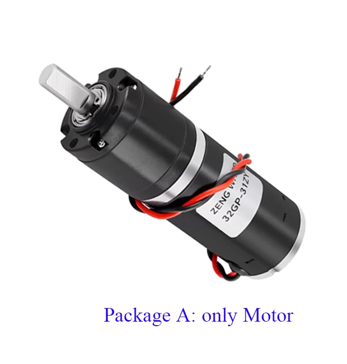 DC 12V/24V Planetary Reducer Motor 11-2160RPM 32GP-31ZY High Power 0.5-100Kg Large Torque Reverse Adjustable Gear Motor