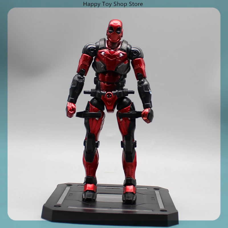 16.5cm X Men Deadpool In Armor Action Joints Moveable Figure Model Statue Boys Collection Desktop Decoration Ornament Toys Gifts