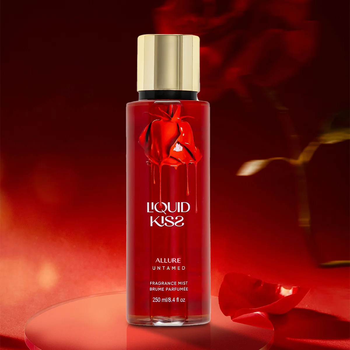 LIQUID KISS Body Spray for Women 8.4oz ALLURE UNTAMED Scent Long-Lasting Fragrance Body Mist Floral and Fruity Fragrance